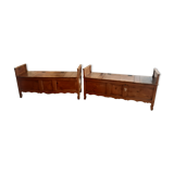 Paire de banc-coffre ou marche bancs début XIXème