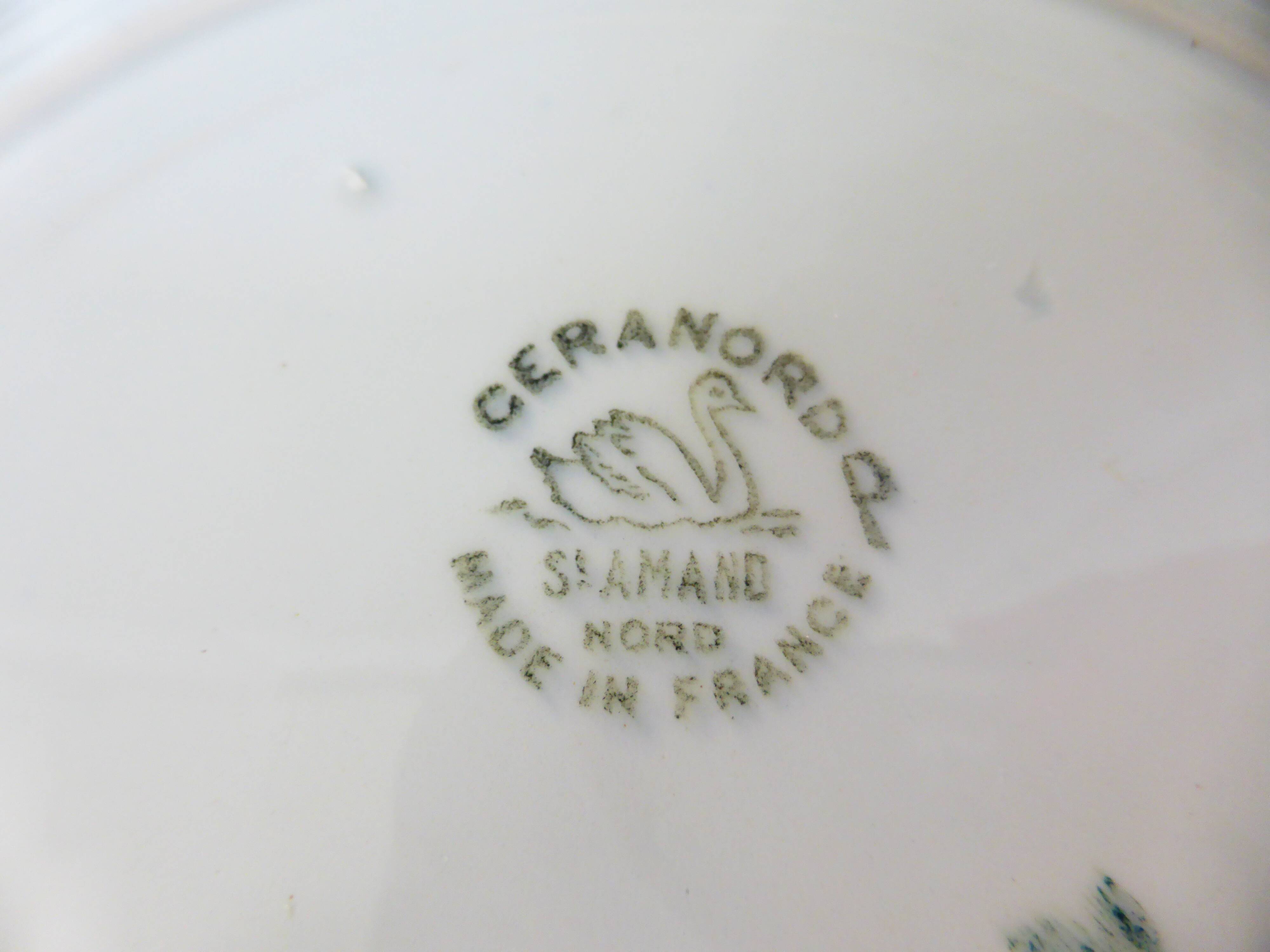 6 vintage flat plates from Céranord St Amand