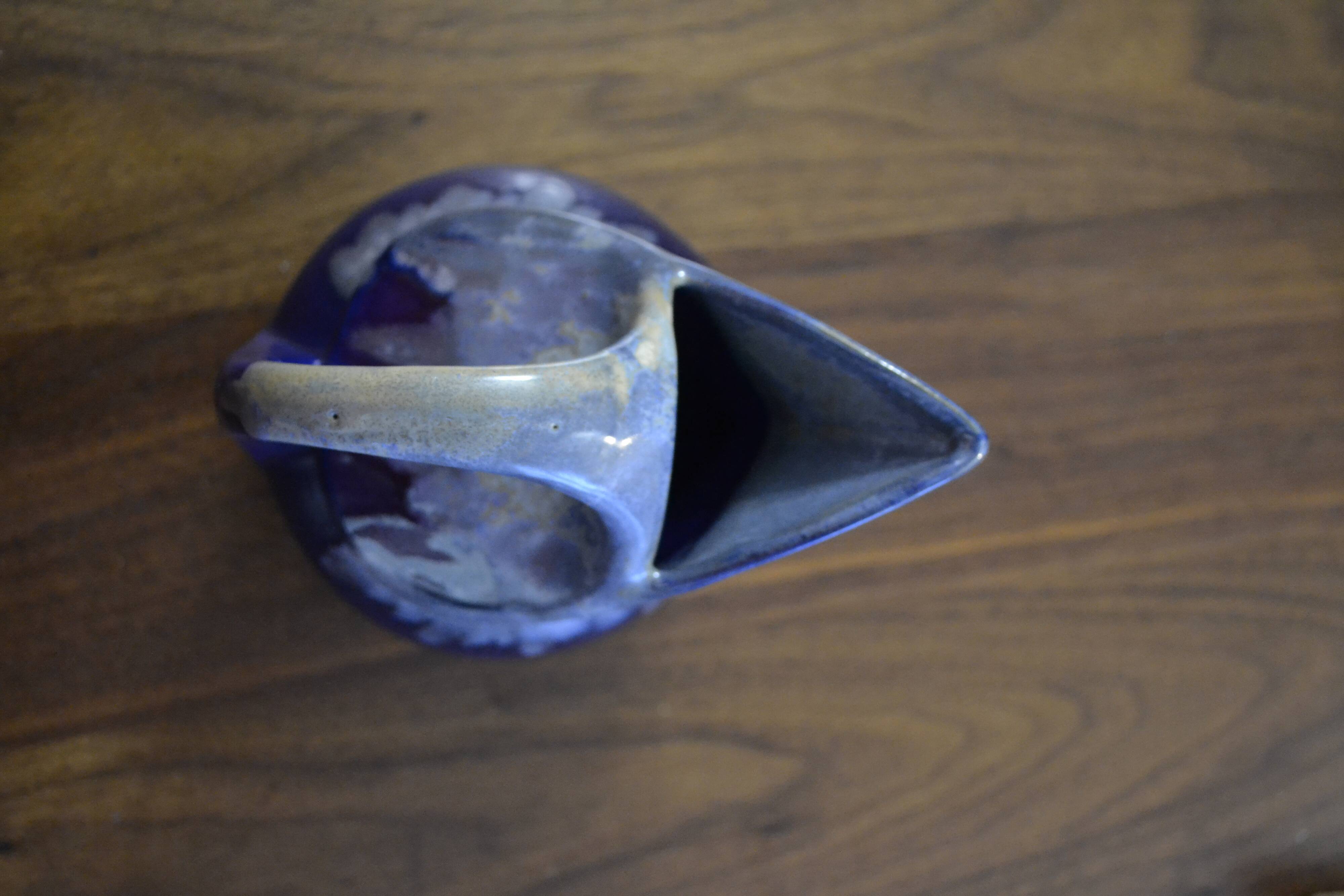 Blue pitcher