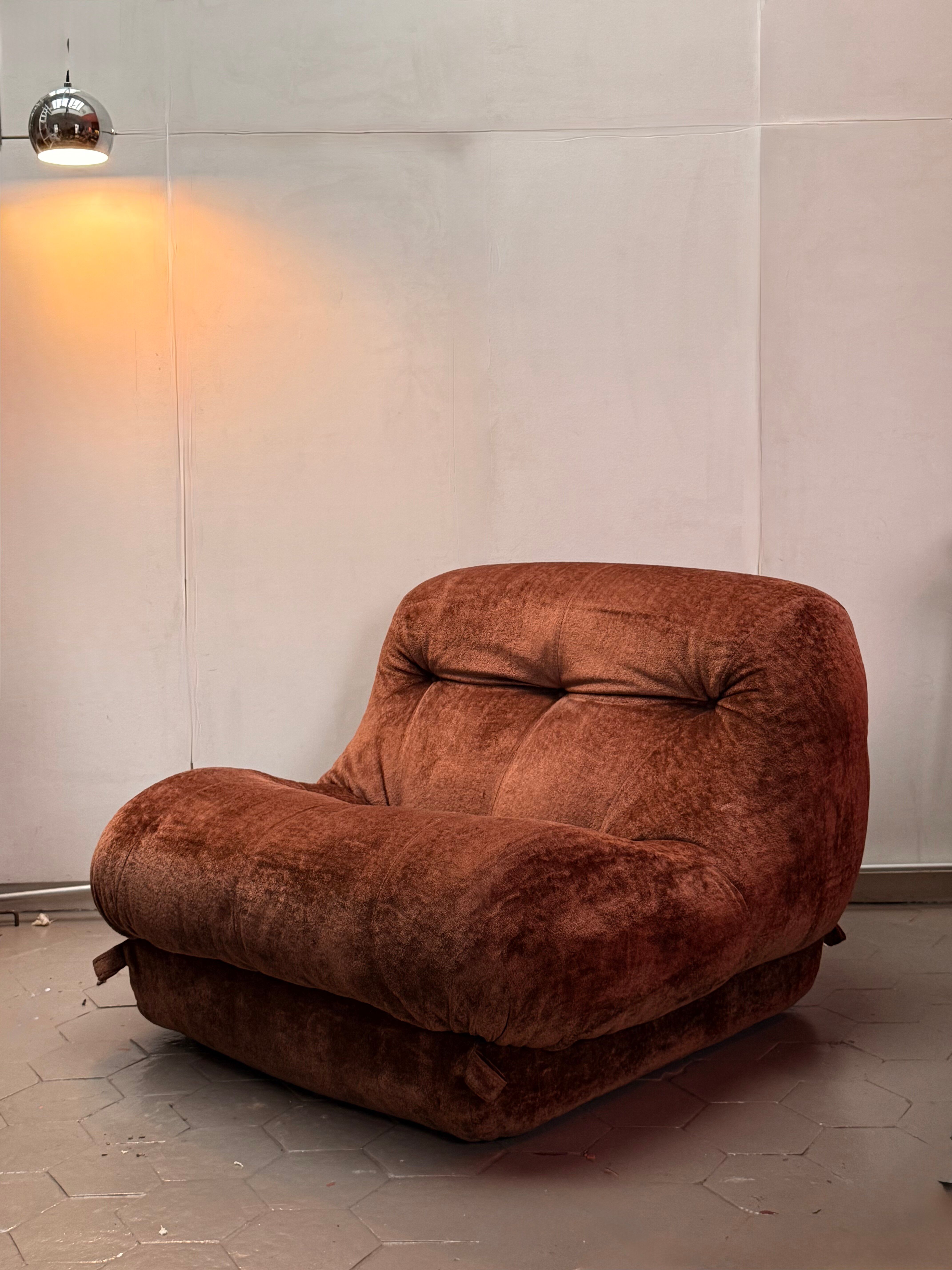 2 modular armchairs Nuvolone by Rino Maturi for Mimo Padova, 70s