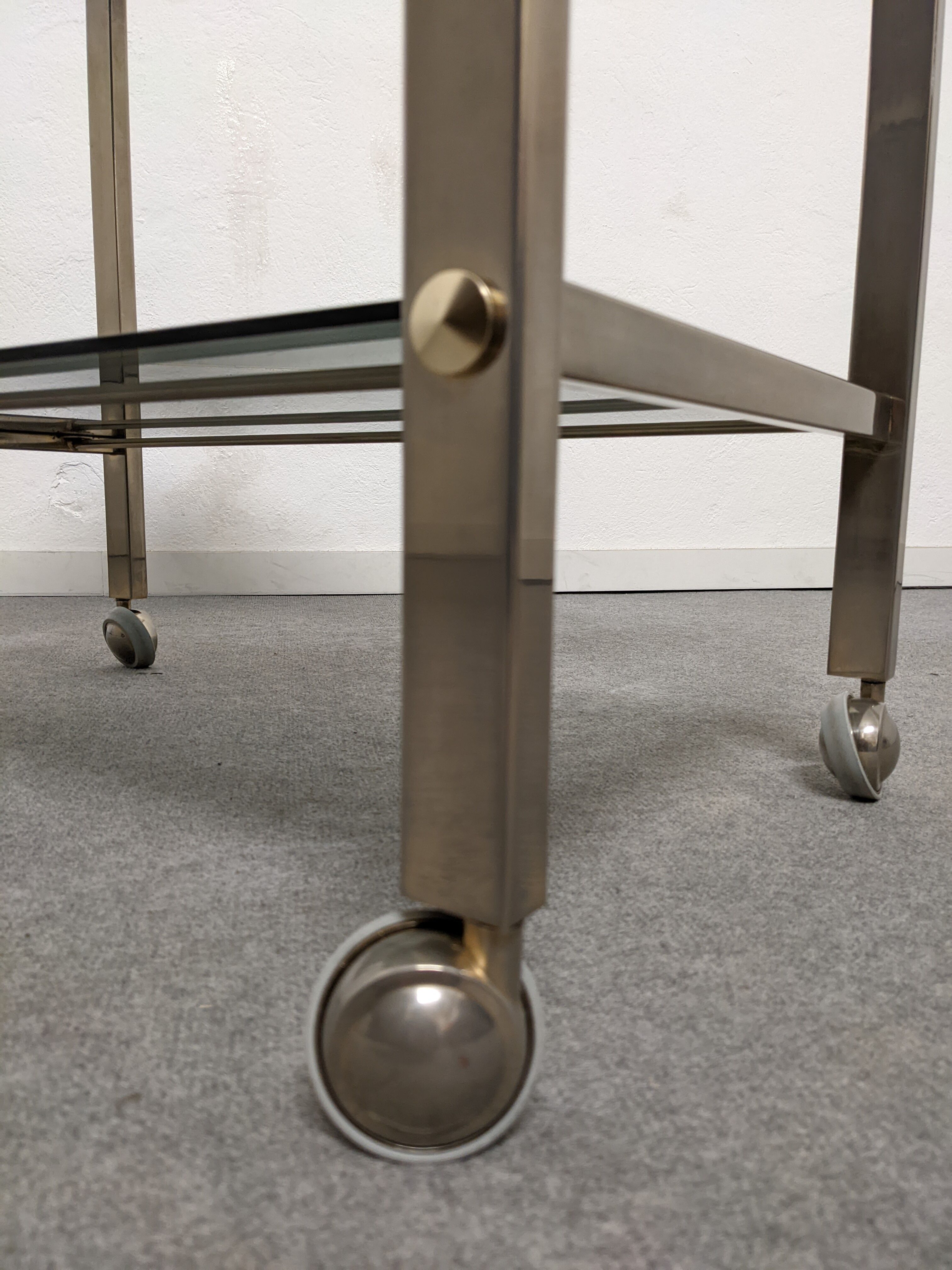 Dessert or side table on wheels from the 70s