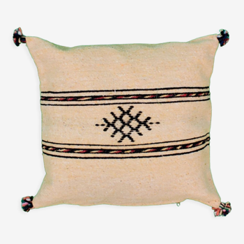 Moroccan pale yellow Berber cushion