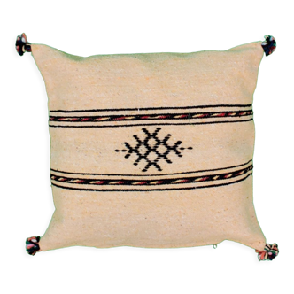 Moroccan pale yellow Berber cushion