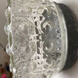 Small vintage molded glass ceiling light 15 cm