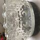 Small vintage molded glass ceiling light 15 cm