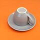 2 coffee / tea / chocolate cups / saucers glazed ceramic