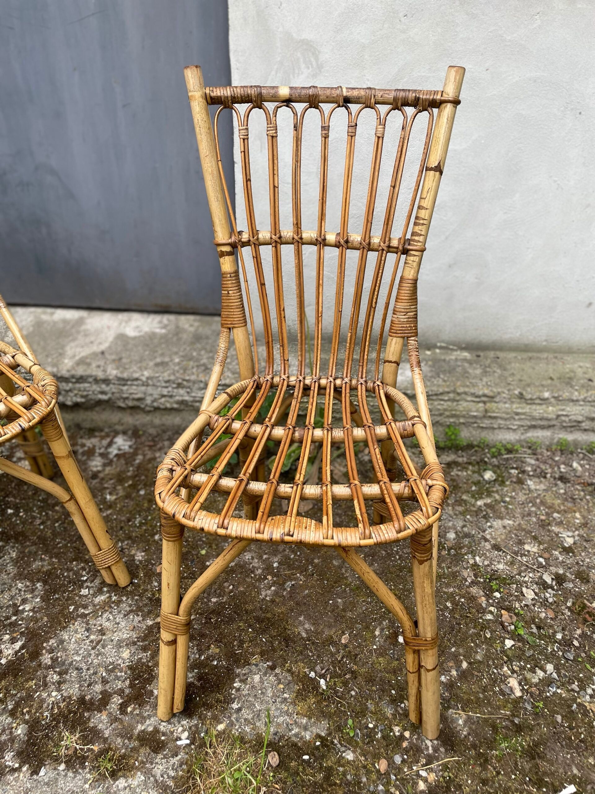 Pair of rattan chairs