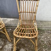 Paire de chaises en rotin