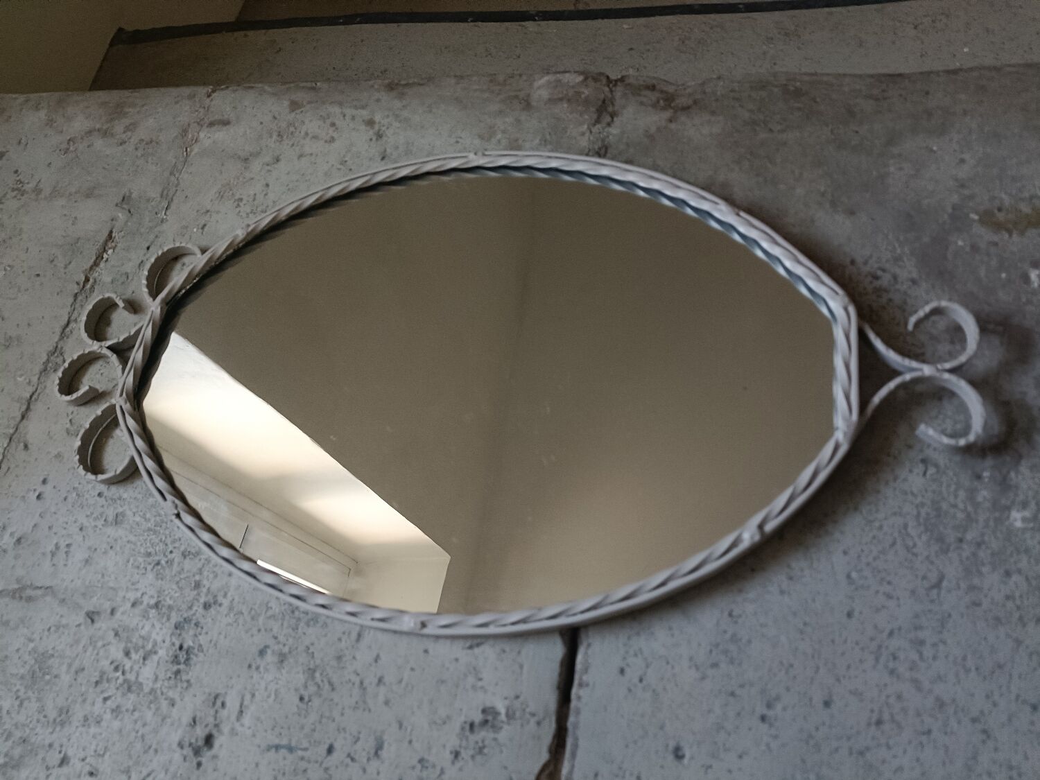 Vintage wrought iron mirror
