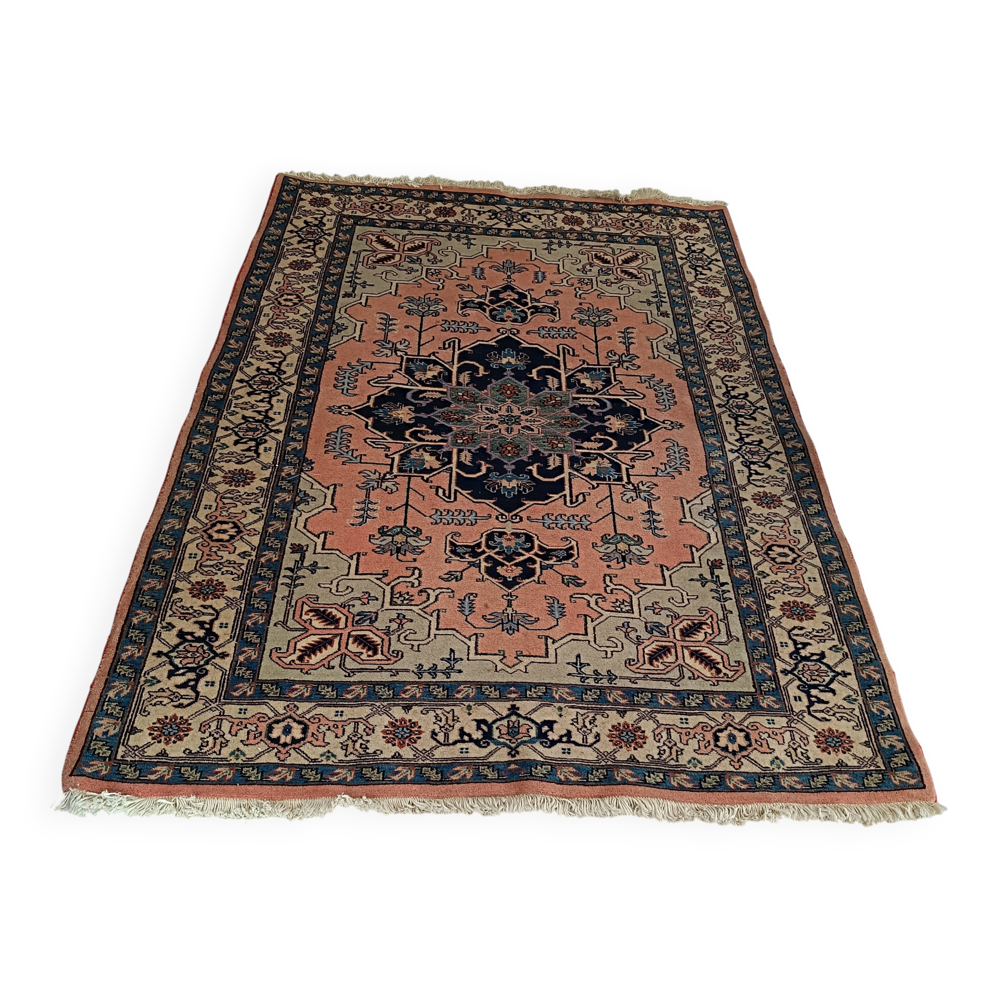 Antique handmade oriental rug.