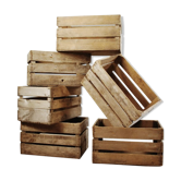 Lot de 6 caisses à pommes