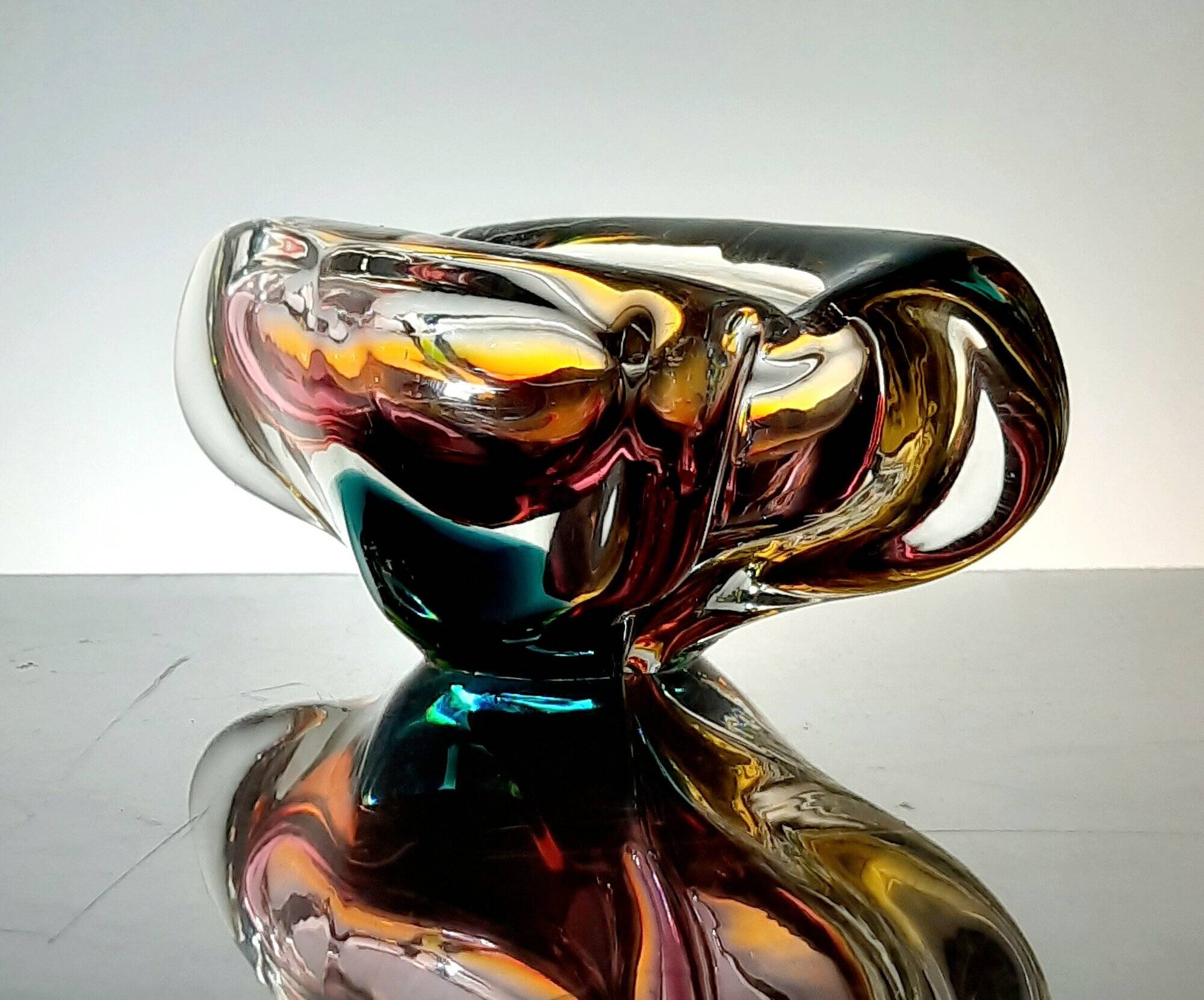 Vintage Cup • Blown Glass • Josef Rozinek • Borske Sklo • 1960