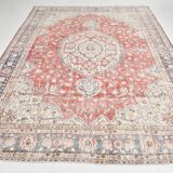 Red & Cream Vintage Persian Rug, 243x328Cm