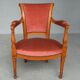 Paire de fauteuils style directoire en merisier velours