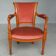 Pair of board-style chairs in velvet cherry