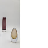Mid-Century Scandinavian Sommerso Plum Glass Vase, 1950s
