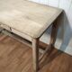 Antique farmhouse table in raw wood