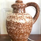 Vintage enamelled ceramic lamp