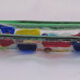Empty millefiori-style glass pocket
