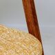 Vintage dining chairs oak wood yellow mellow Boho upholstery