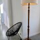 Mango wood floor lamp