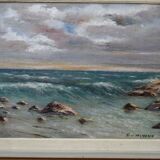 Scandinavian modern painting, 1960s, Oil on panel