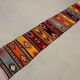 Old Turkish narrow Kilim Runner 250x45 cm, shabby chic, vintage kelim Colourful