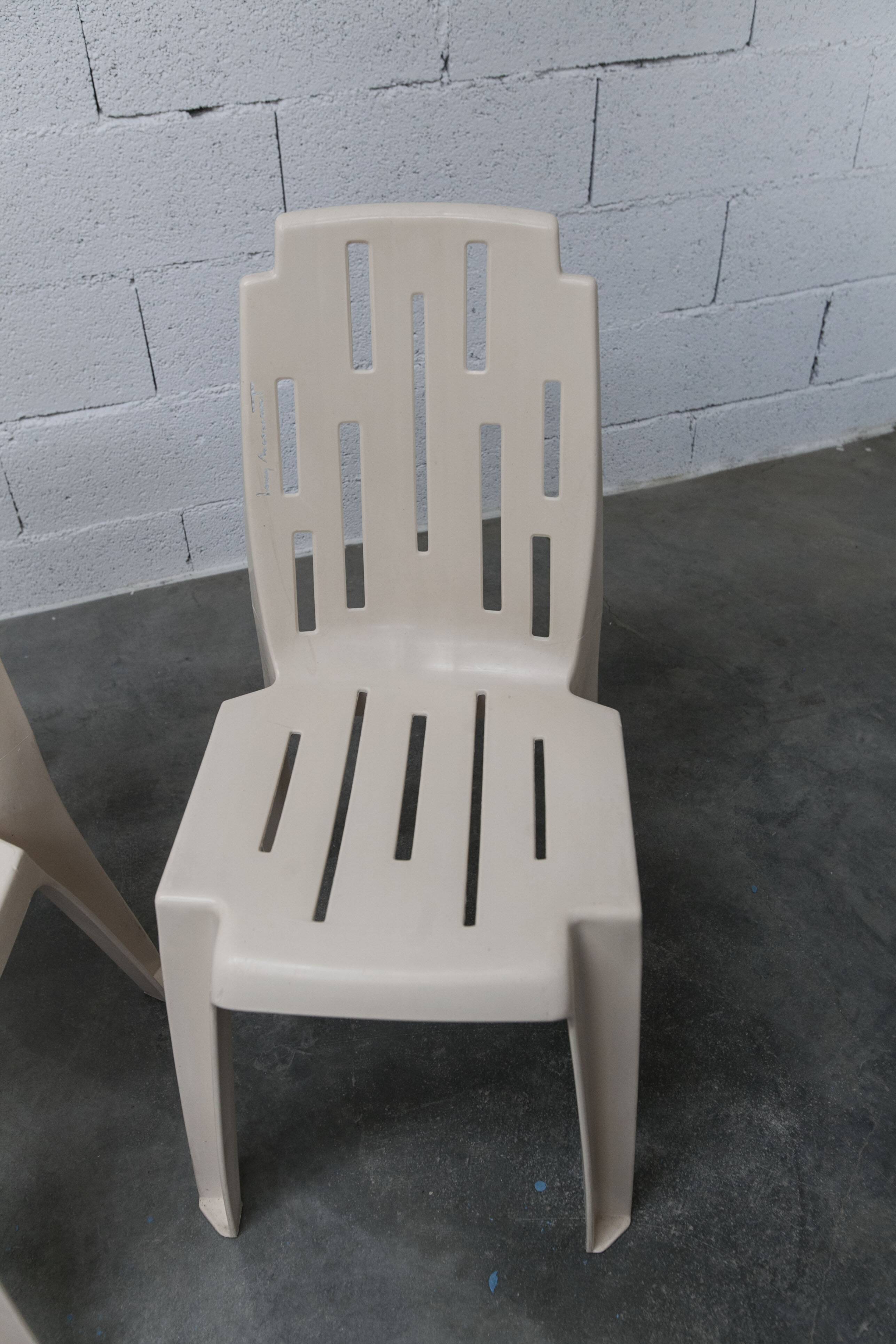 Set of 4 Samba chairs, manufactured by Henry Massonnet, designed by Pierre Paulin