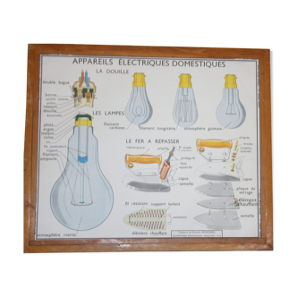 Affiche scolaire ancienne sciences rossignol 19 et 20