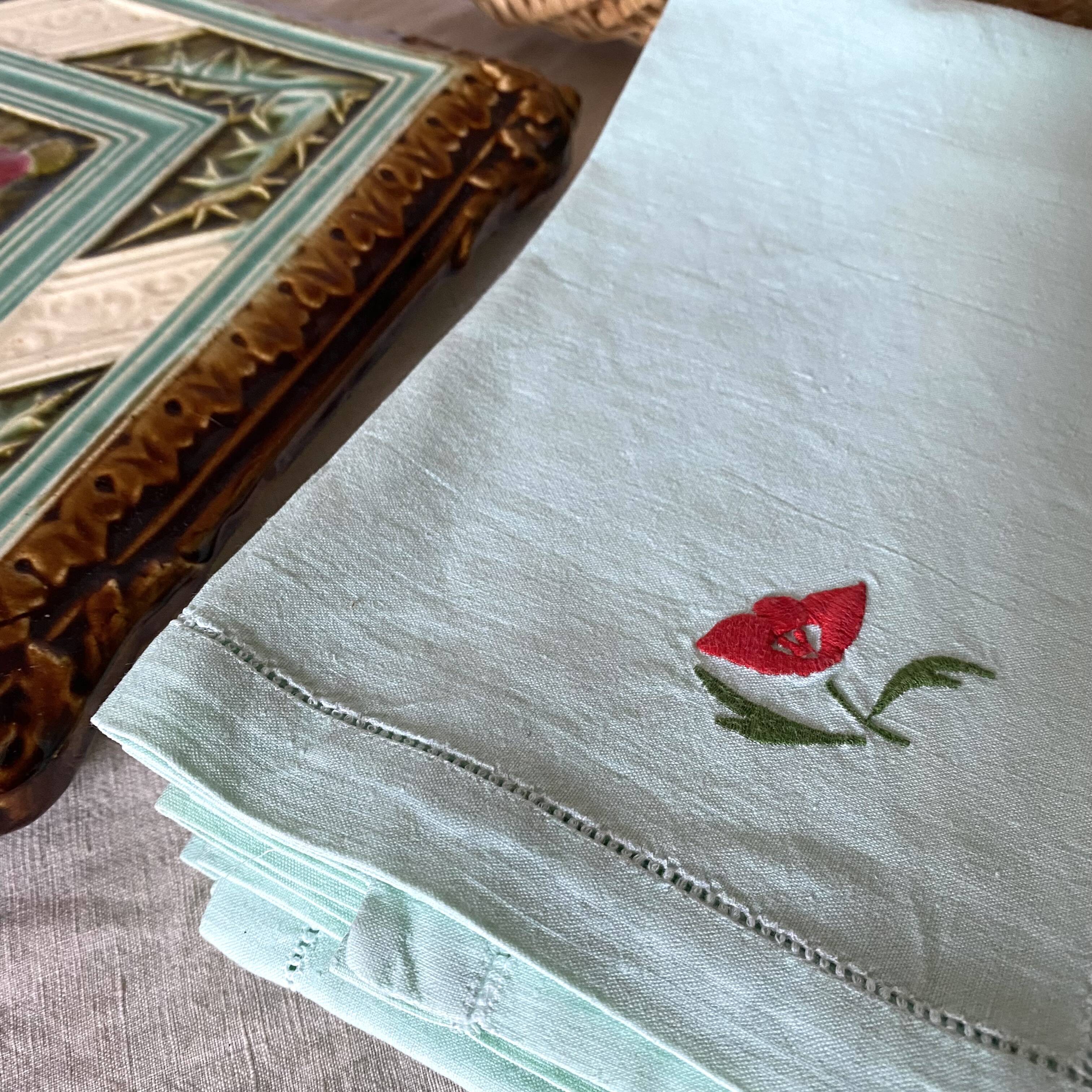 Vintage embroidered napkins