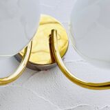 Double opaline brass wall light