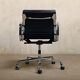 Charles & Ray Eames EA217 Office Chair in Chrome and Black leather, Vitra