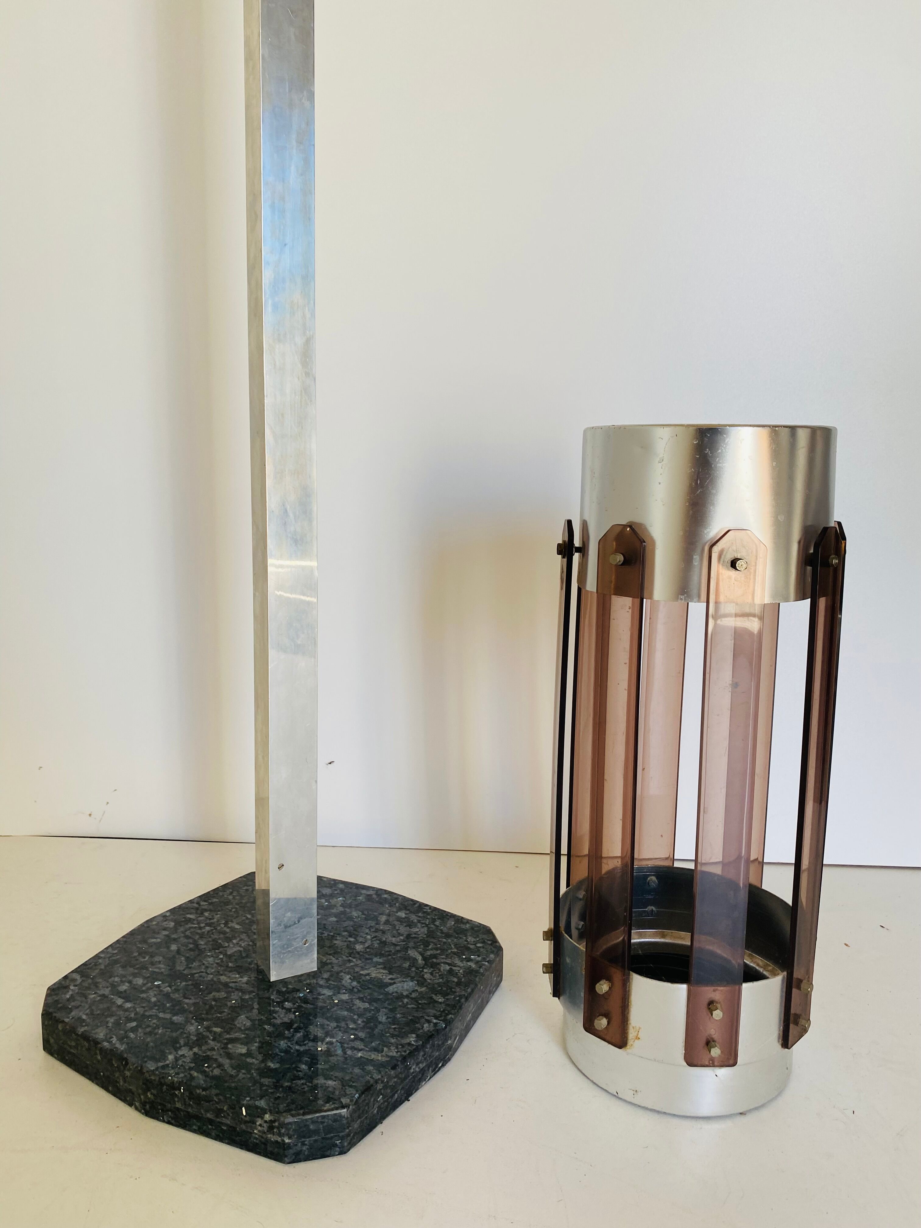 1970s vintage chrome coat and umbrella racks, set of two