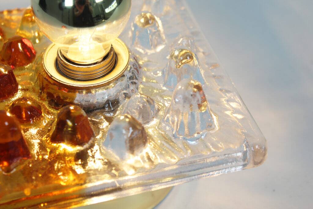 Set (2) of 1970s Murano glass wall sconces by AV Mazzega