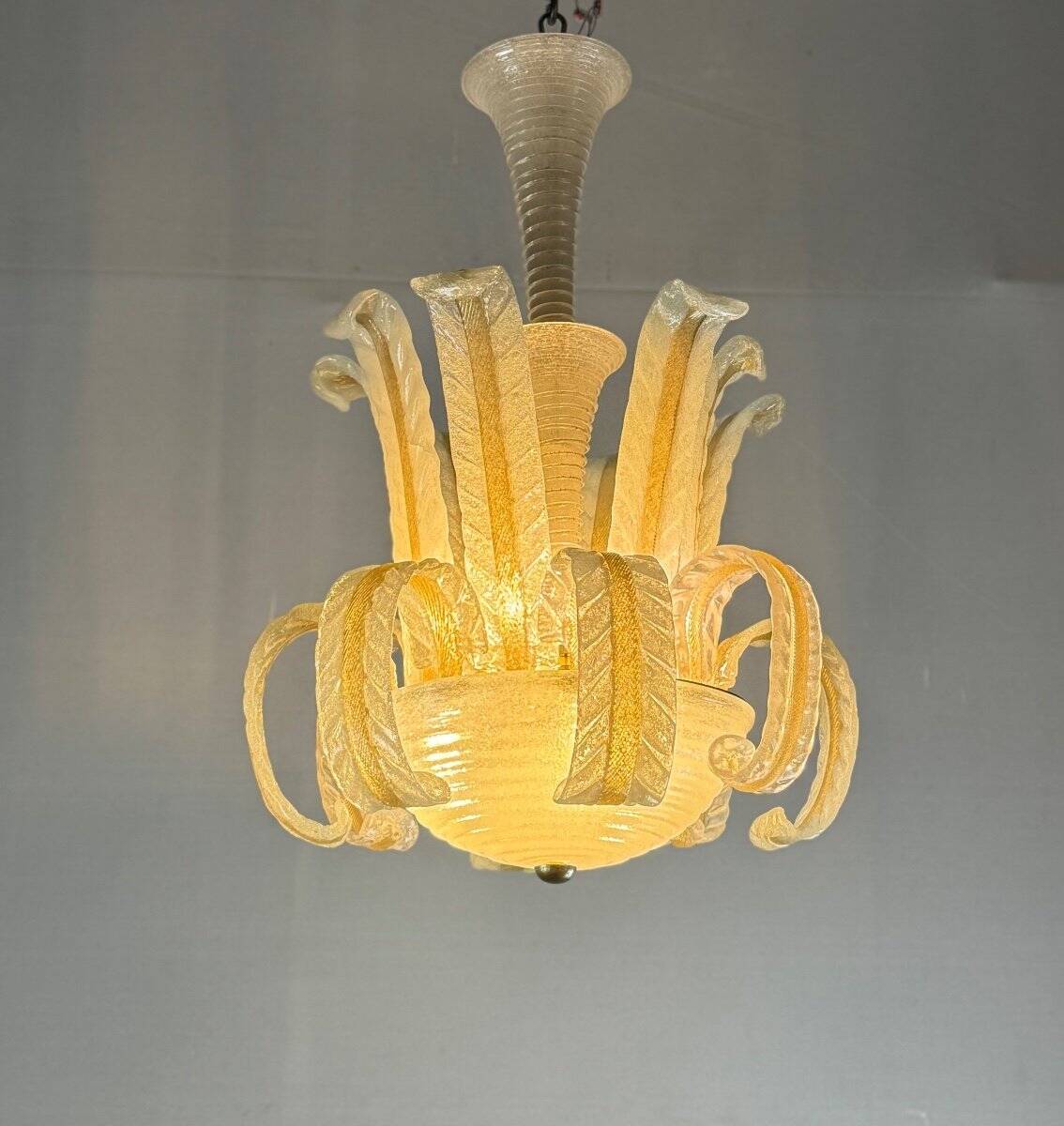 Venetian Murano Glass Chandelier by Barovier Circa 1940