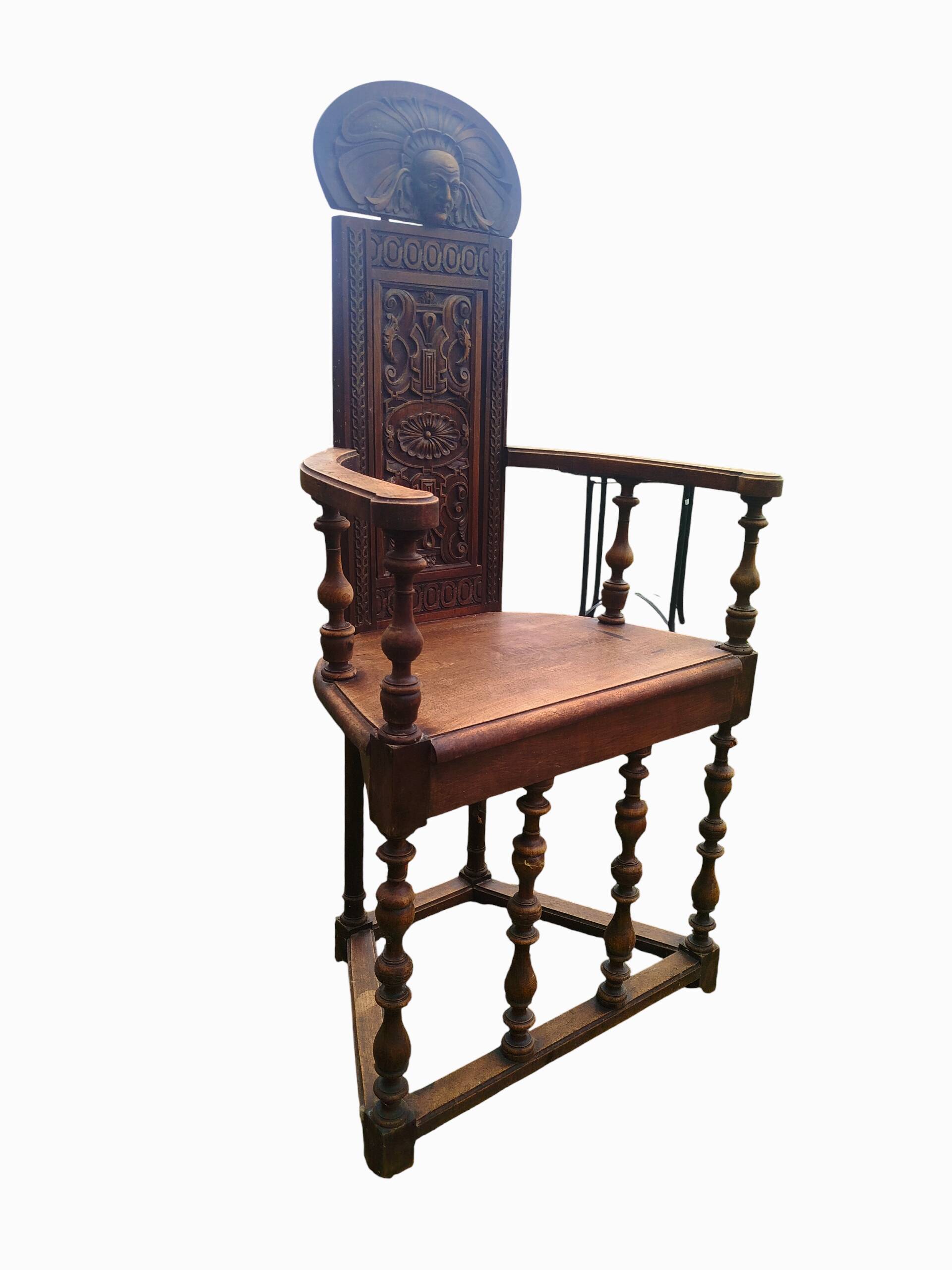 Throne chair in high period style