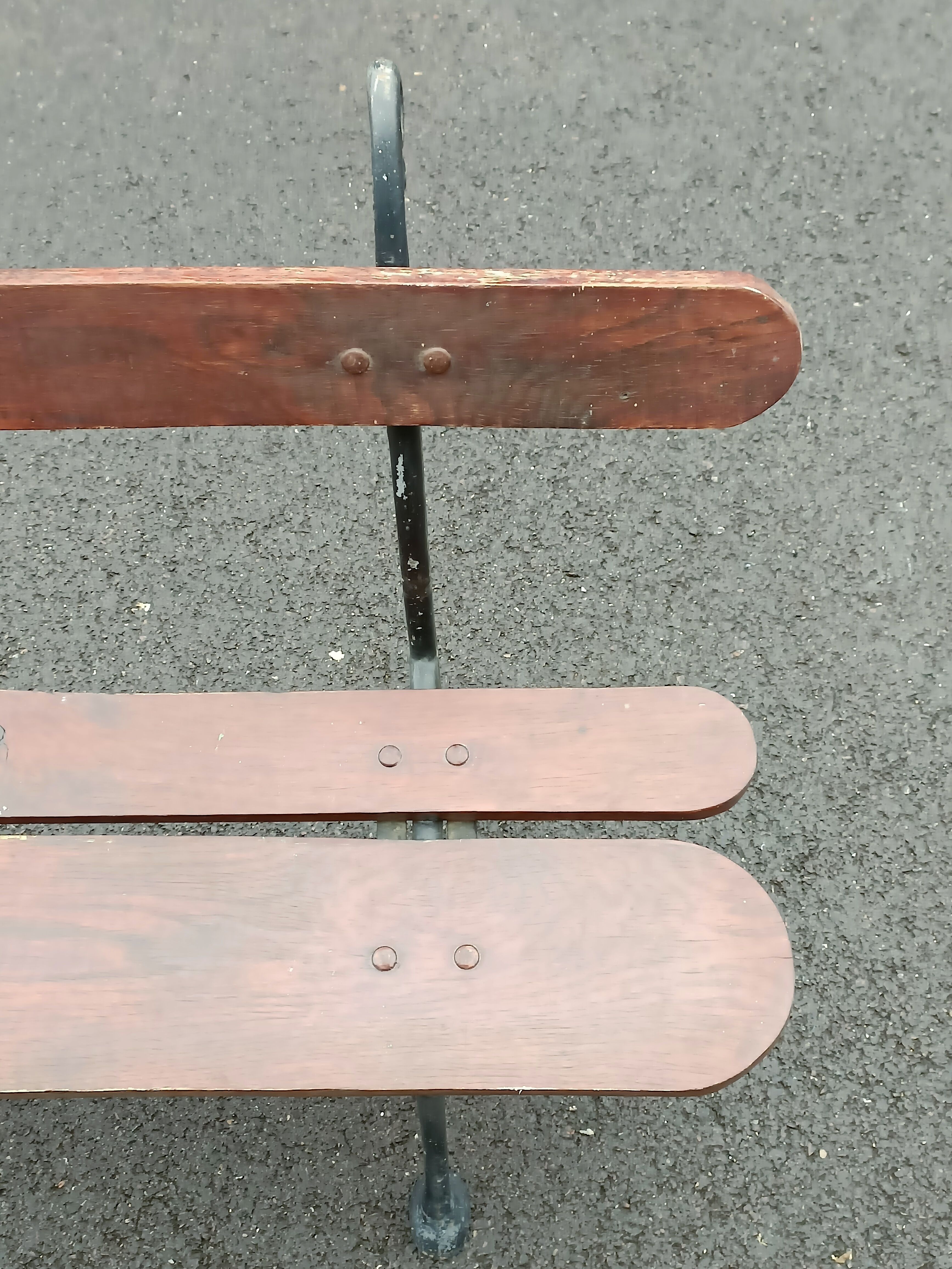 Old garden bench cast iron legs
