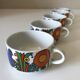 Set of 5 cups Acapulco vintage design 1970