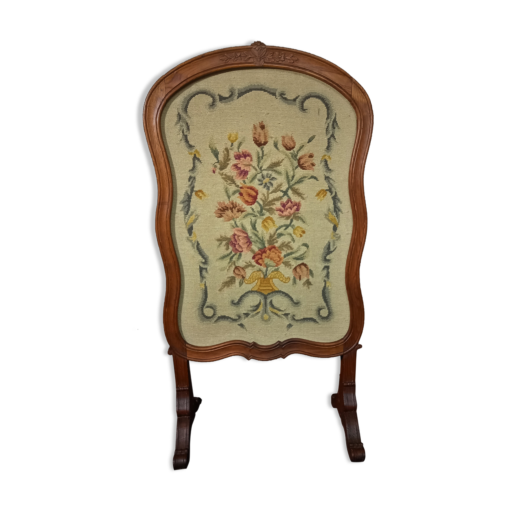 Écran à Feu Ancien En Chêne - Style Vintage/retro - Occasion En Bon état