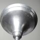 Pair of handcrafted candle holders Sun & Moon vintage mid-century silver-plated tin