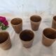 Vintage sandstone cup glasses from the French factory in Digoin
