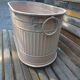 Patinated zinc planter