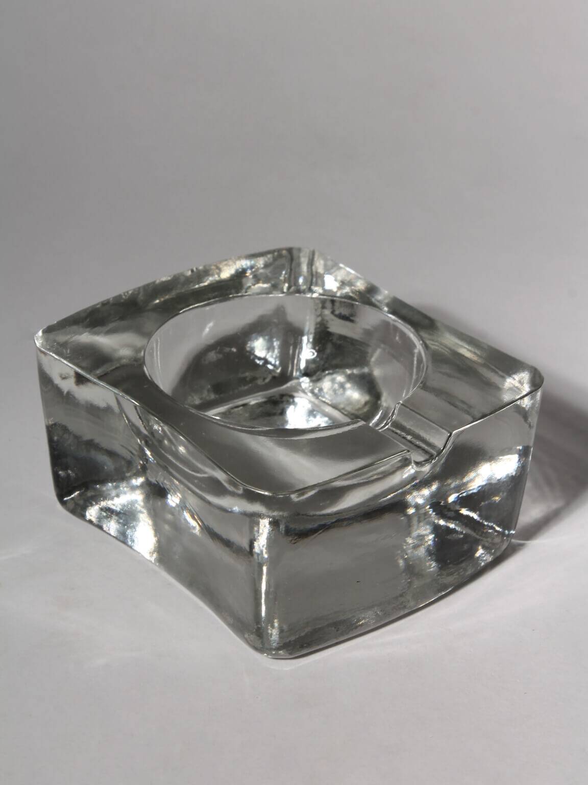 Mid-Century Modernist Massive Glass Ashtray