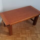 Solid blond oak coffee table
