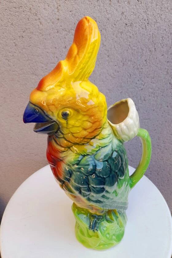 St Clément slip parrot pitcher, 1950
