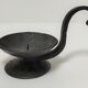 brutalist hand candle holder wrought iron 50s