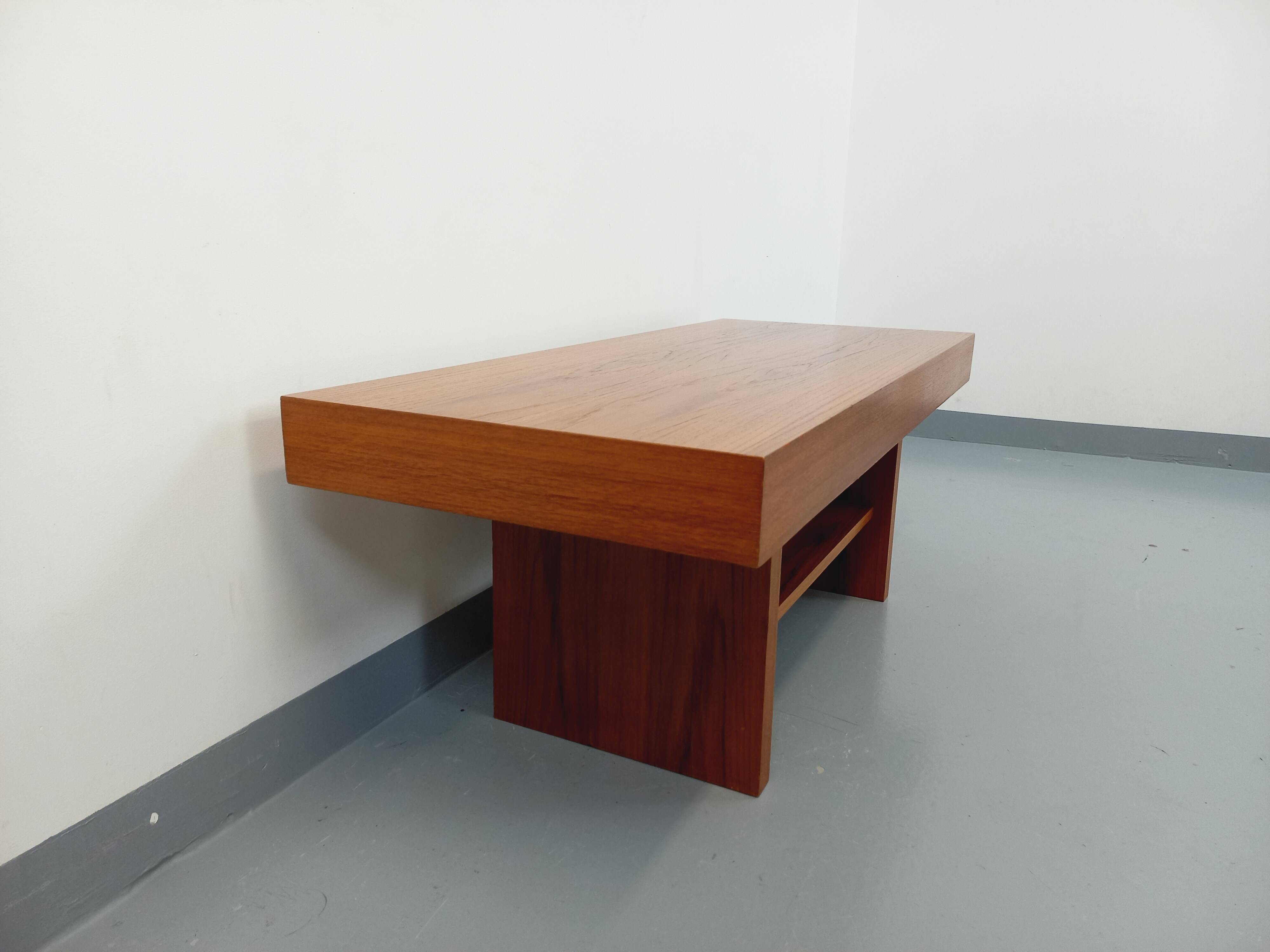 Vintage modernist teak coffee table from the 60s