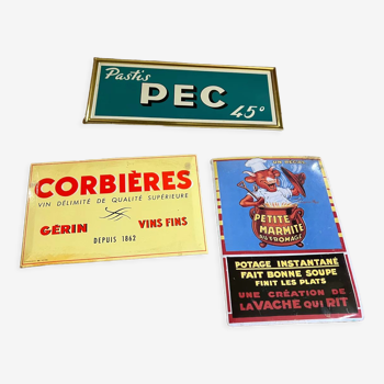 Lot de 3 plaques