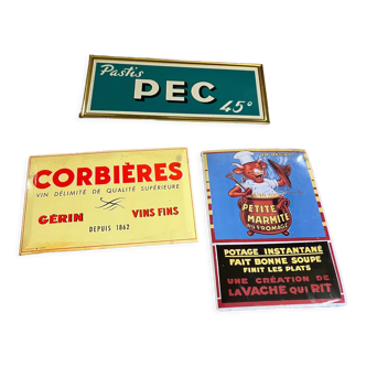 Lot de 3 plaques