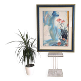 Original signed lithograph ‘’Nude with Dahlias’’ by Jean Baptiste Valadié